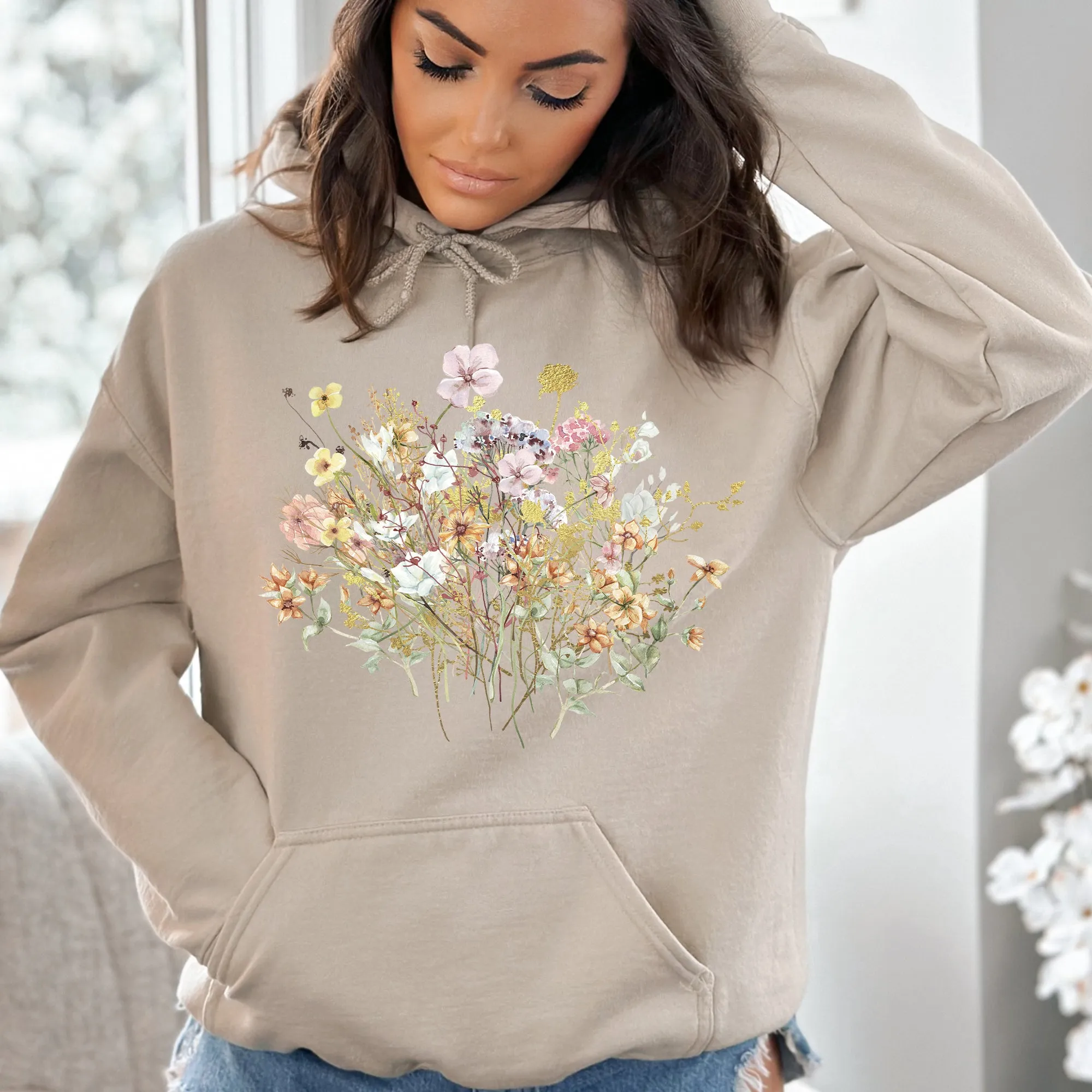 Meadow, Pressed Flowers Hoodie sold by Refinery Number One product image thumbnail 5
