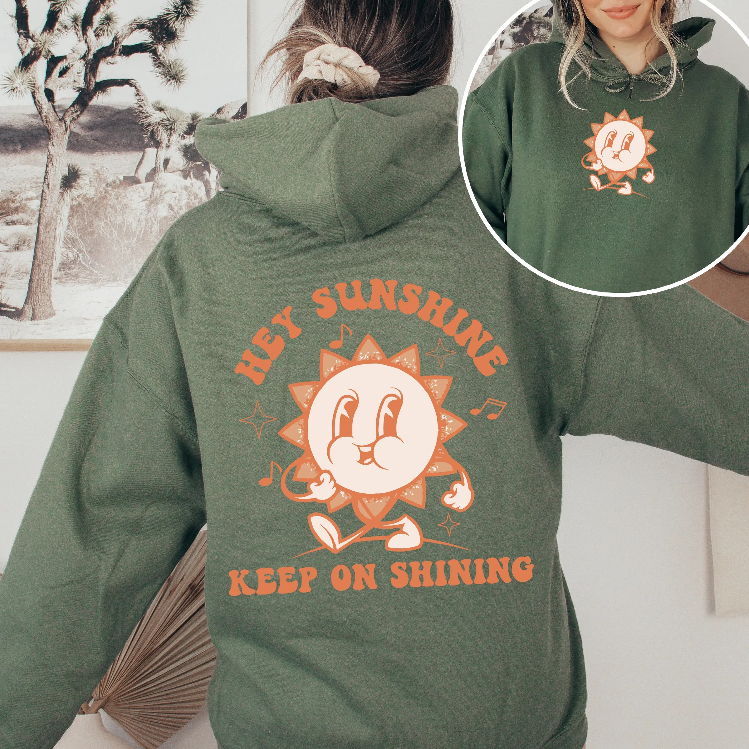 Hey Sunshine Keep On Shining, Positivity, Kindness, Mental Health, Hooded Sweatshirt, Hoodie sold by Refinery Number One product image thumbnail 5