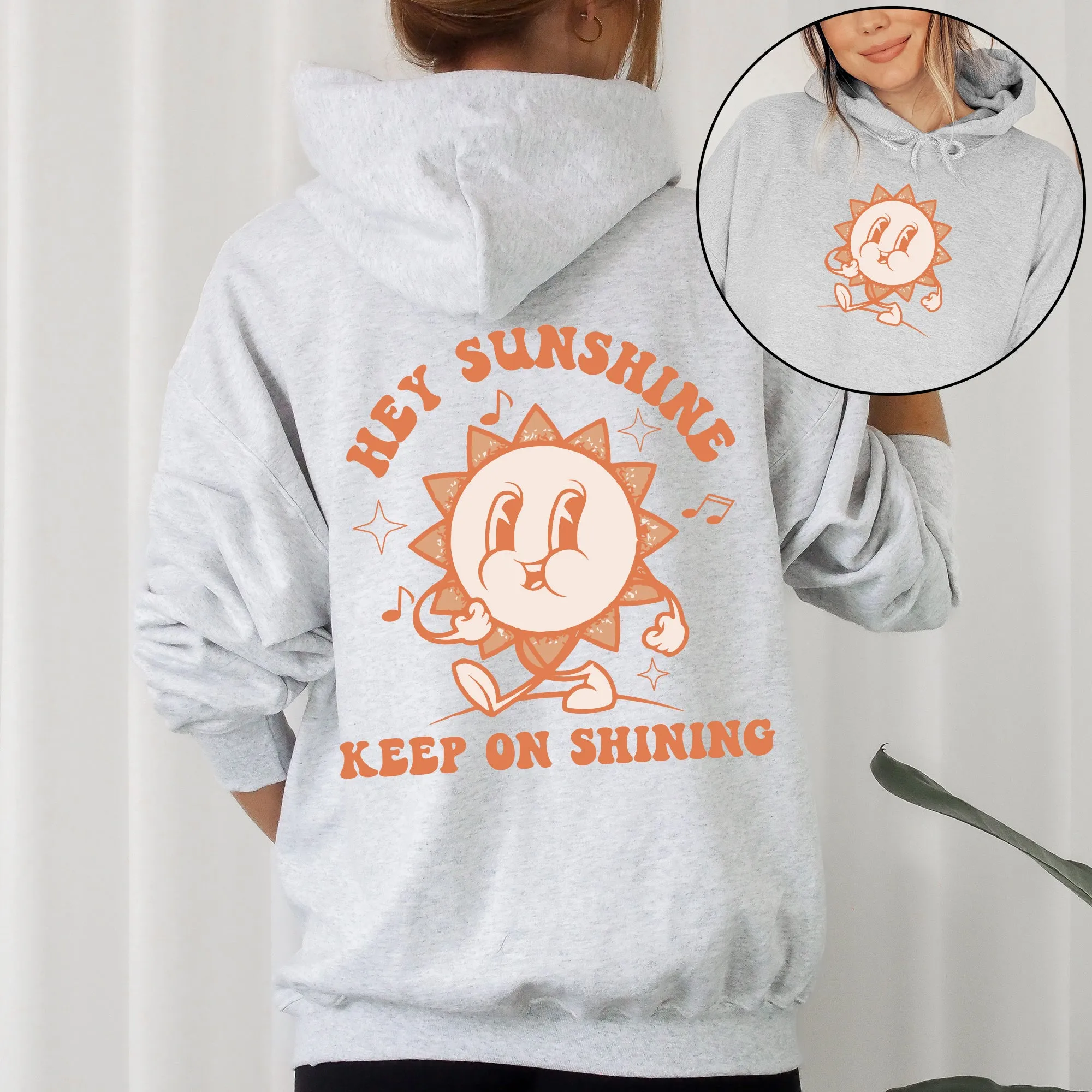 Hey Sunshine Keep On Shining, Positivity, Kindness, Mental Health, Hooded Sweatshirt, Hoodie sold by Refinery Number One product image thumbnail 2