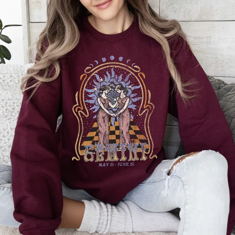 Gemini Zodiac, Astrology, Horoscope Sweatshirt made by Refinery Number One