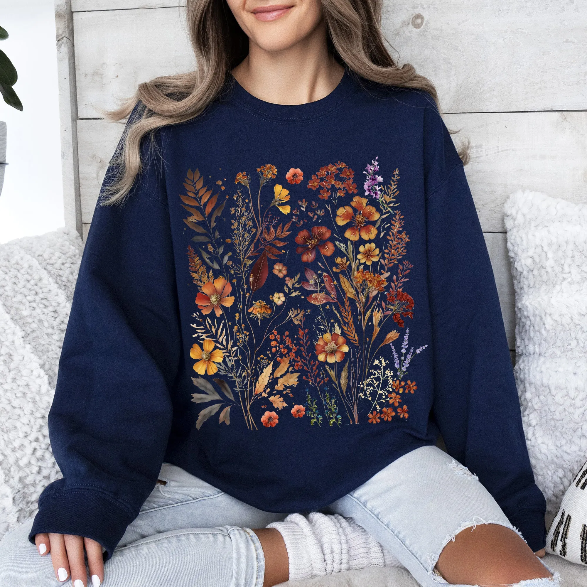 Dried Wildflowers, Nature, Meadow, Floral, Leaves Sweatshirt sold by Refinery Number One product image thumbnail 3
