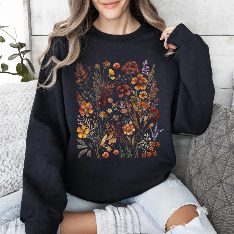 Dried Wildflowers, Nature, Meadow, Floral, Leaves Sweatshirt sold by Refinery Number One