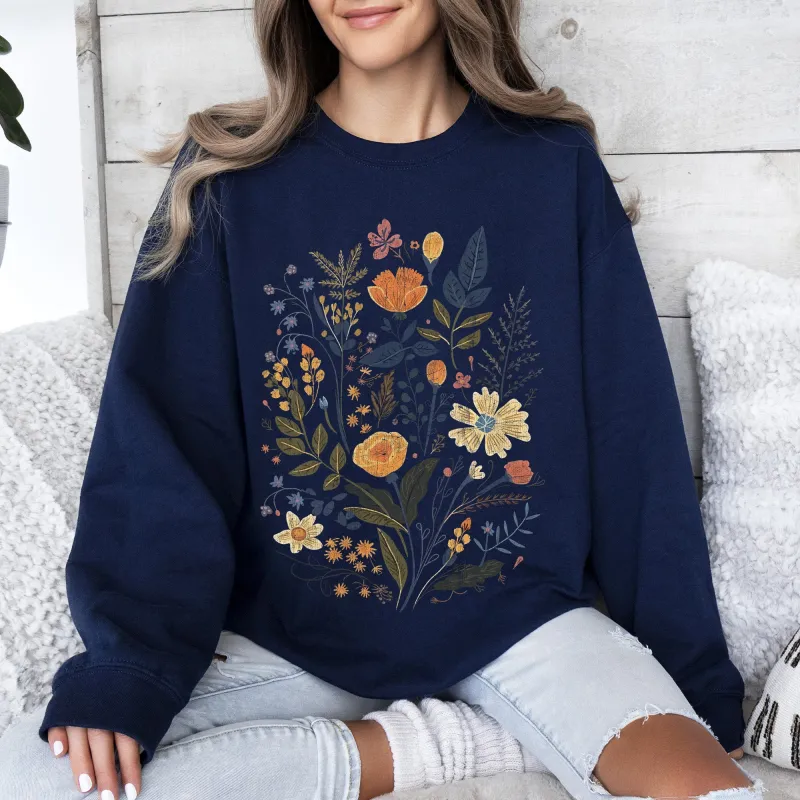 Meadow Magic Soft Floral Print Sweatshirt sold by Refinery Number One