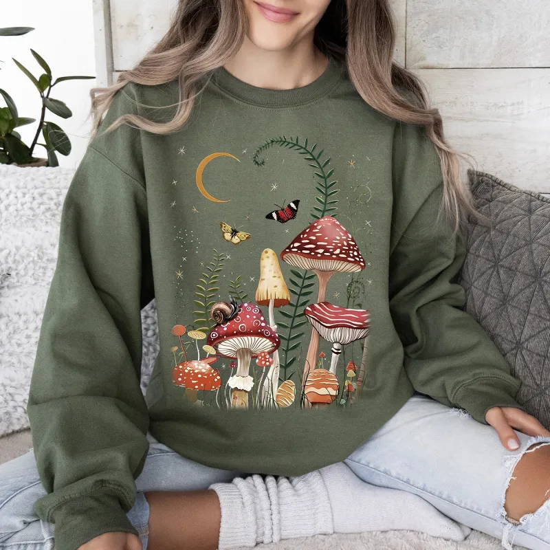 Mystical Mushroom Forest Sweatshirt sold by Refinery Number One