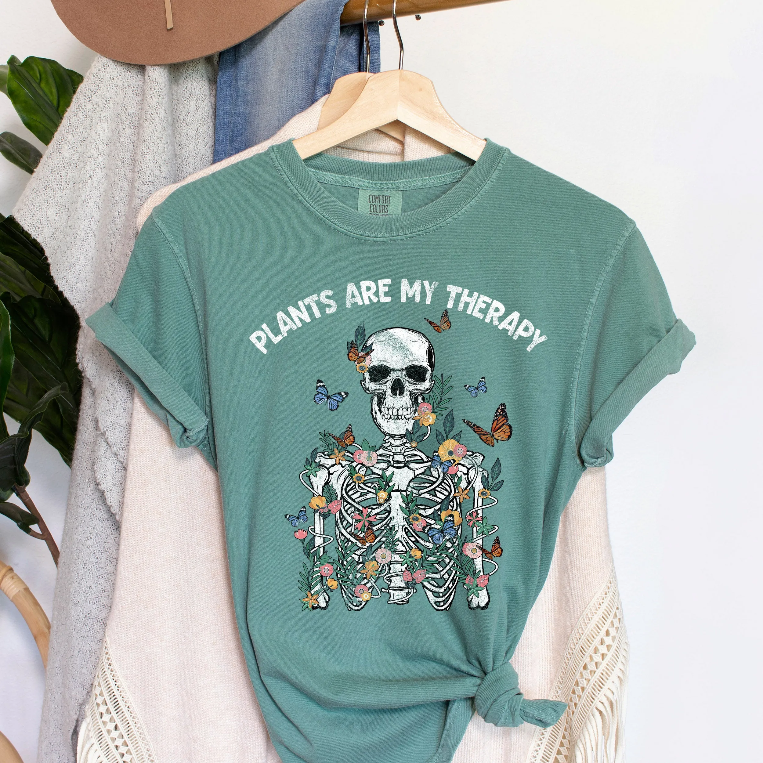 Plants Are My Therapy Comfort Colors Tshirt sold by Refinery Number One