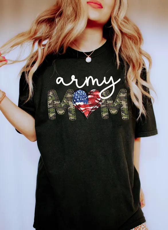 Army Mom Comfort Colors Tshirt sold by Refinery Number One