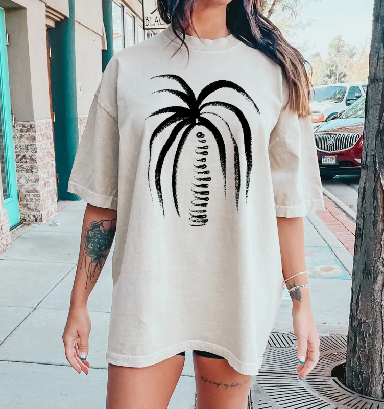 Palm Tree Silhouette Art Vintage Comfort Colors Tshirt sold by Refinery Number One