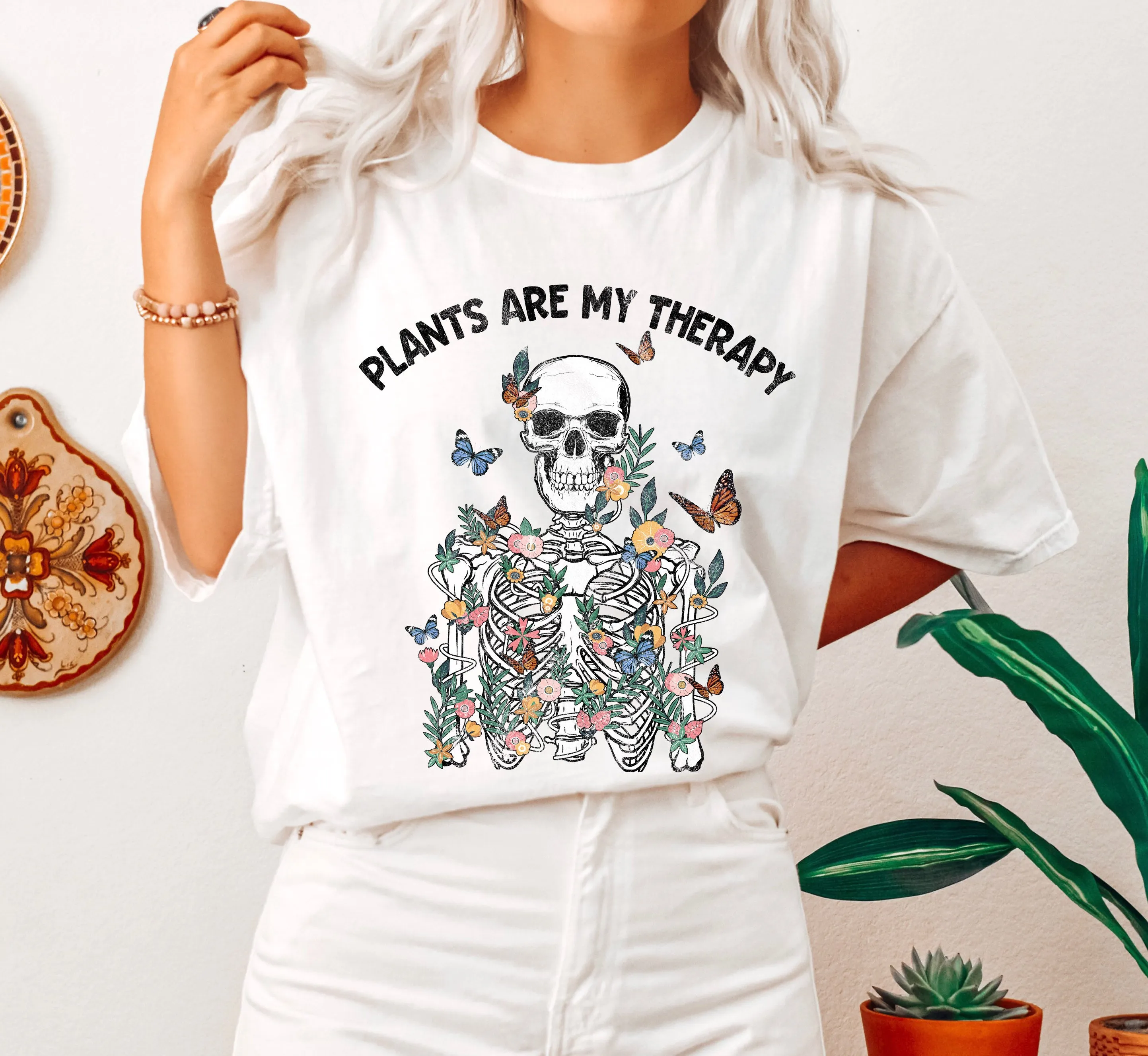 Plants Are My Therapy Comfort Colors Tshirt sold by Refinery Number One