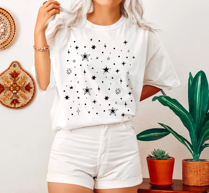 Star Pattern Celestial Comfort Colors Tshirt sold by Refinery Number One