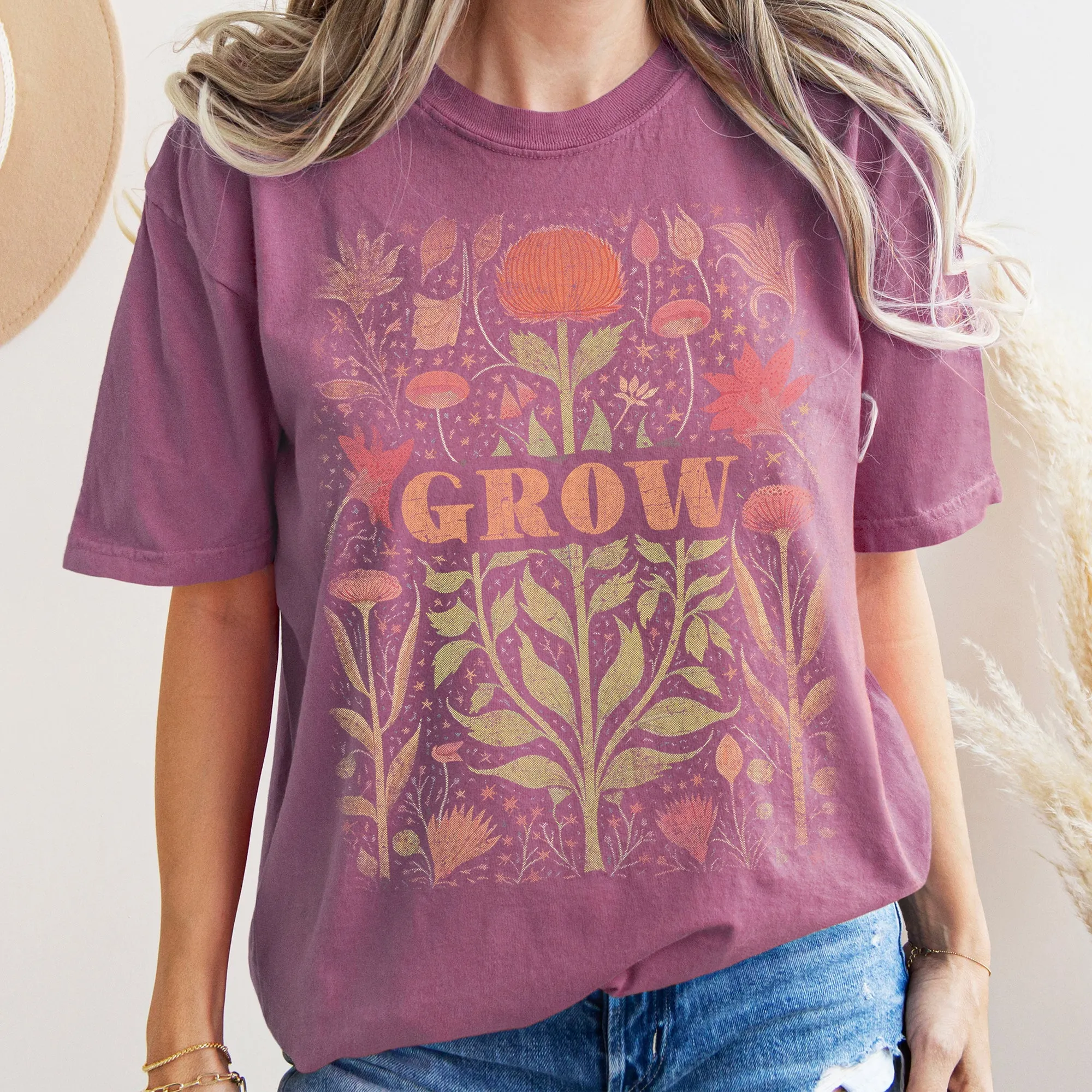 Folk Art Vintage Grow Comfort Colors Tshirt sold by Refinery Number One product image thumbnail 3