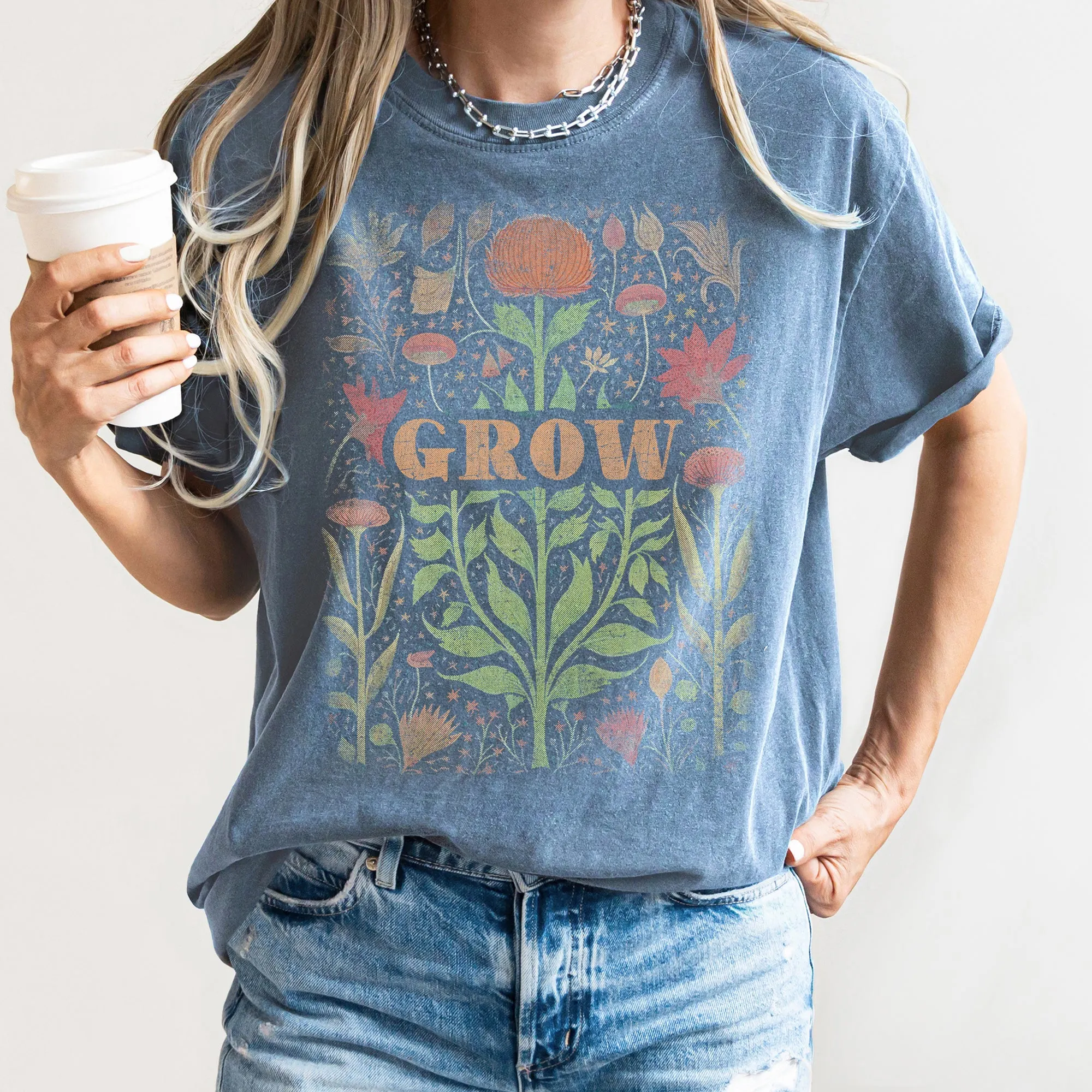 Folk Art Vintage Grow Comfort Colors Tshirt sold by Refinery Number One product image thumbnail 4