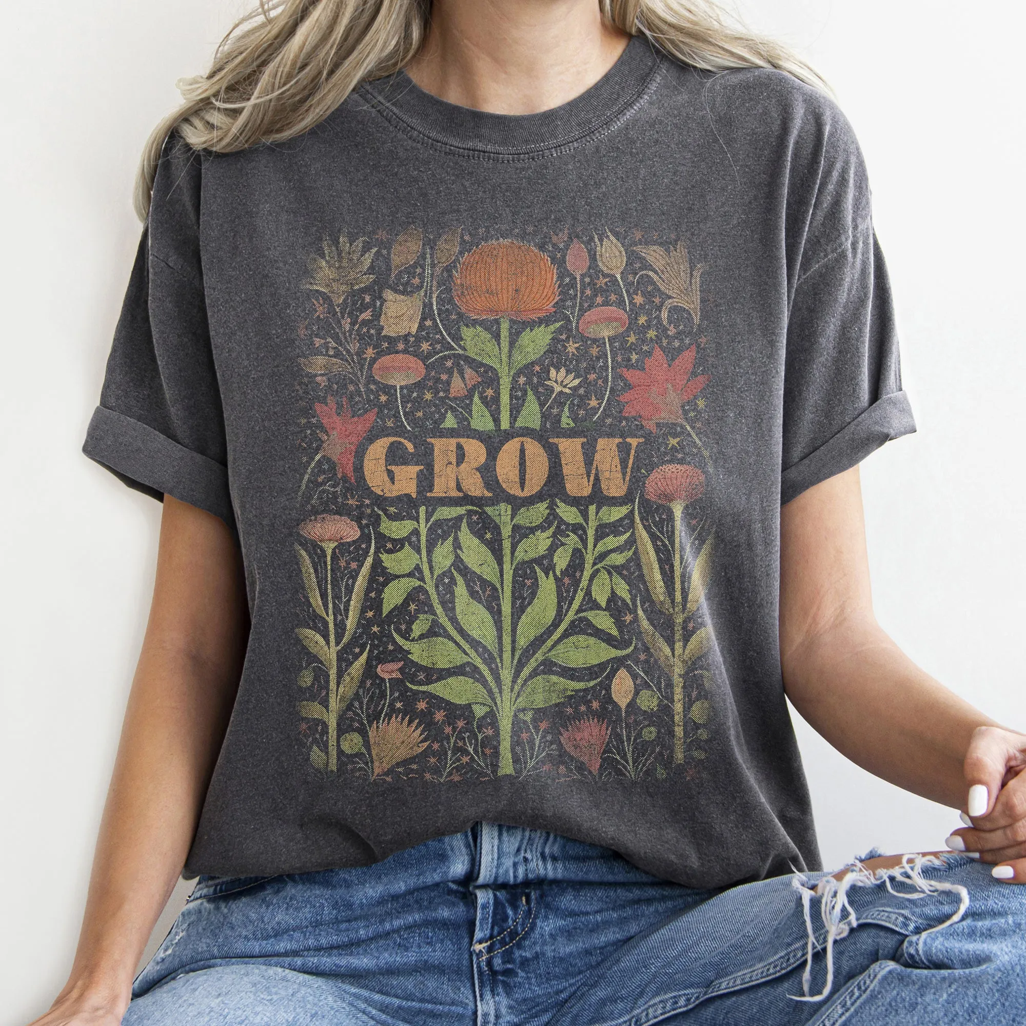 Folk Art Vintage Grow Comfort Colors Tshirt sold by Refinery Number One
