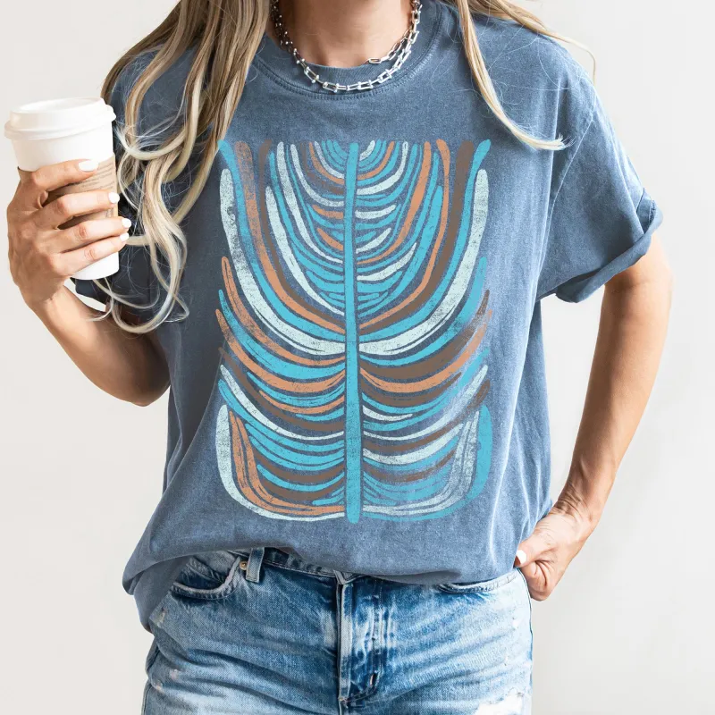 Boho Folk Art Vintage Stripe Floral Comfort Colors Tshirt sold by Refinery Number One