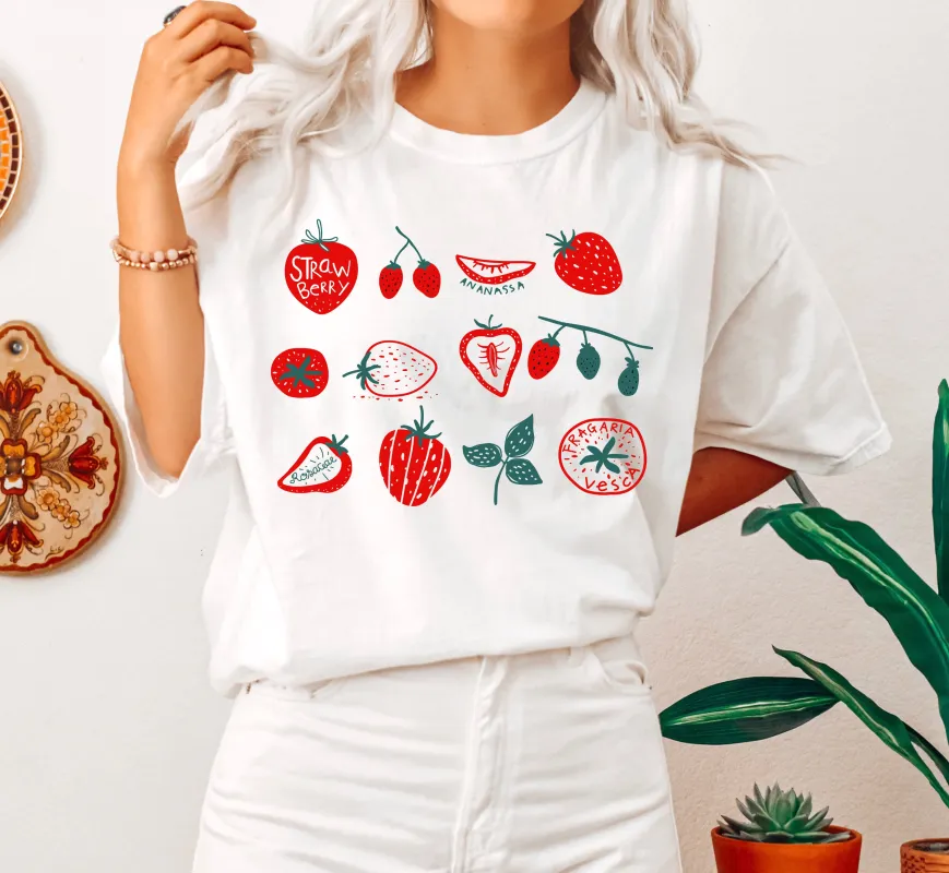 Strawberry Fruit Lover Comfort Colors Tshirt sold by Refinery Number One