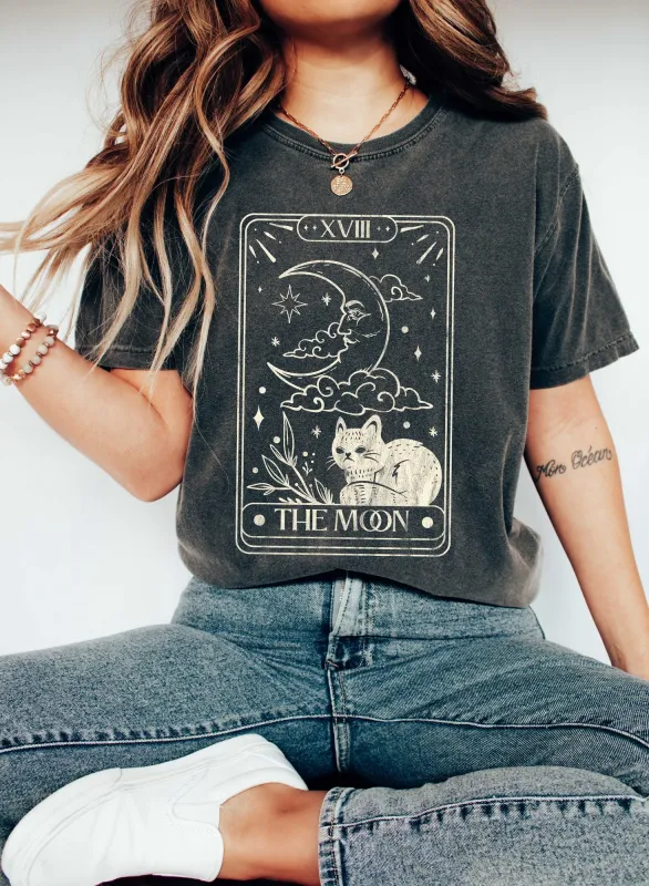 Moon Tarot Card Celestial Comfort Colors Tshirt sold by Refinery Number One