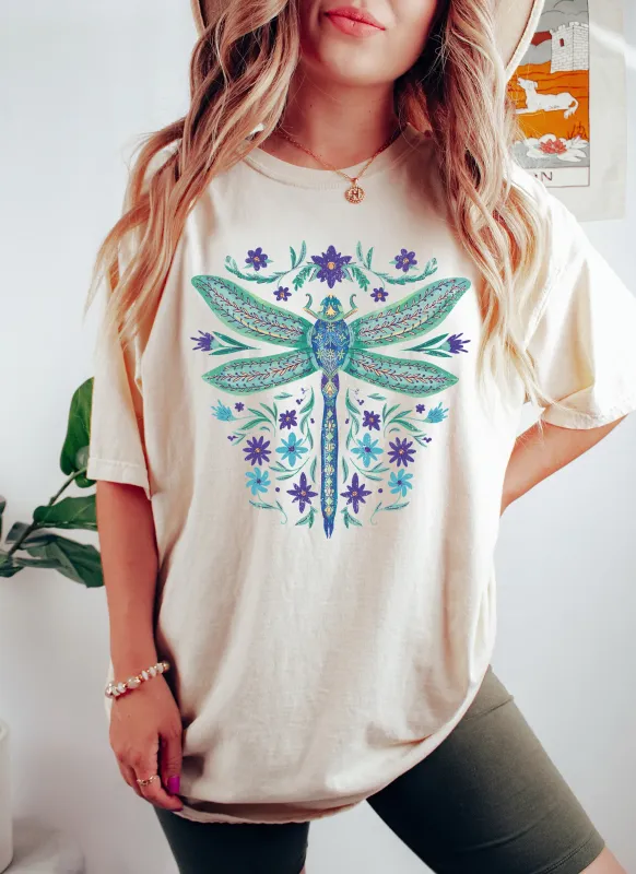 Dragonfly In Colors Comfort Colors Tshirt sold by Refinery Number One