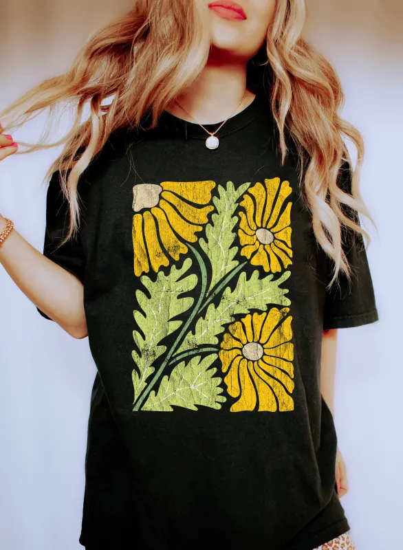 Boho Floral Pattern Vintage Comfort Colors Tshirt sold by Refinery Number One