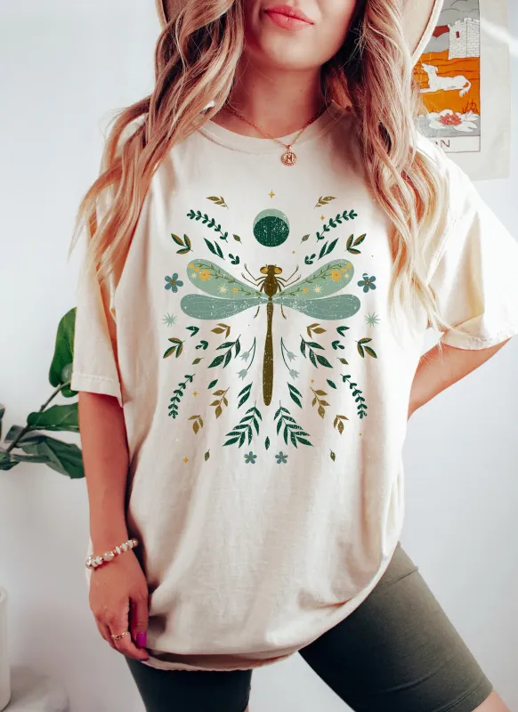 Dragonfly And Ferns Vintage Comfort Colors Tshirt sold by Refinery Number One
