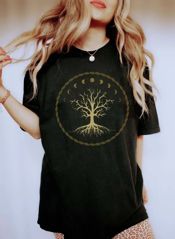 Tree of Life Circle Celestial Comfort Colors Tshirt sold by Refinery Number One
