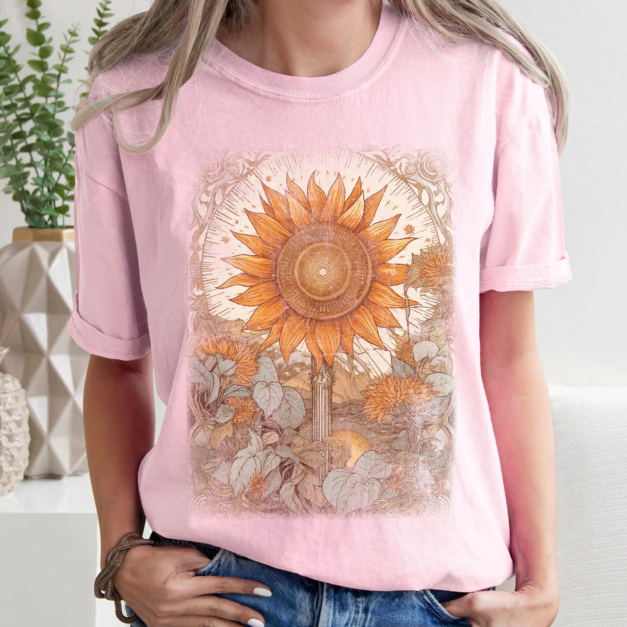Vintage Sunflower Field Comfort Colors Tshirt sold by Refinery Number One product image thumbnail 4