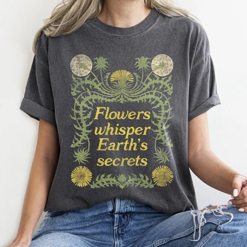 Flowers Whisper Vintage Comfort Colors Tshirt sold by Refinery Number One