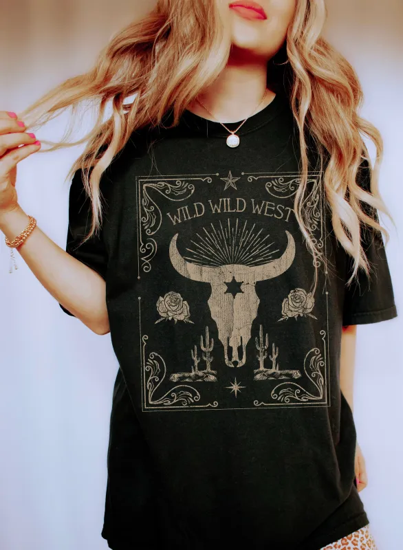 Wild Wild West Desert And Roses Vintage Comfort Colors Tshirt sold by Refinery Number One