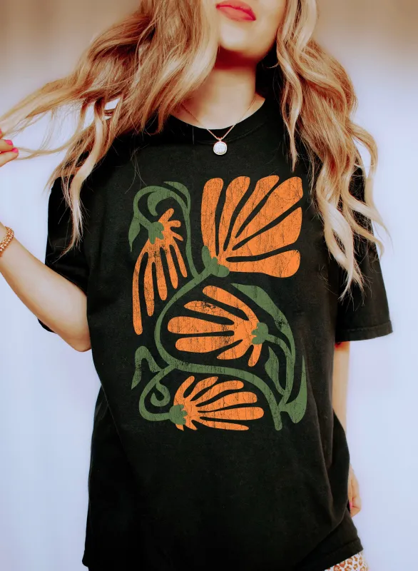 Boho Floral Wildflower Pattern Comfort Colors Tshirt sold by Refinery Number One