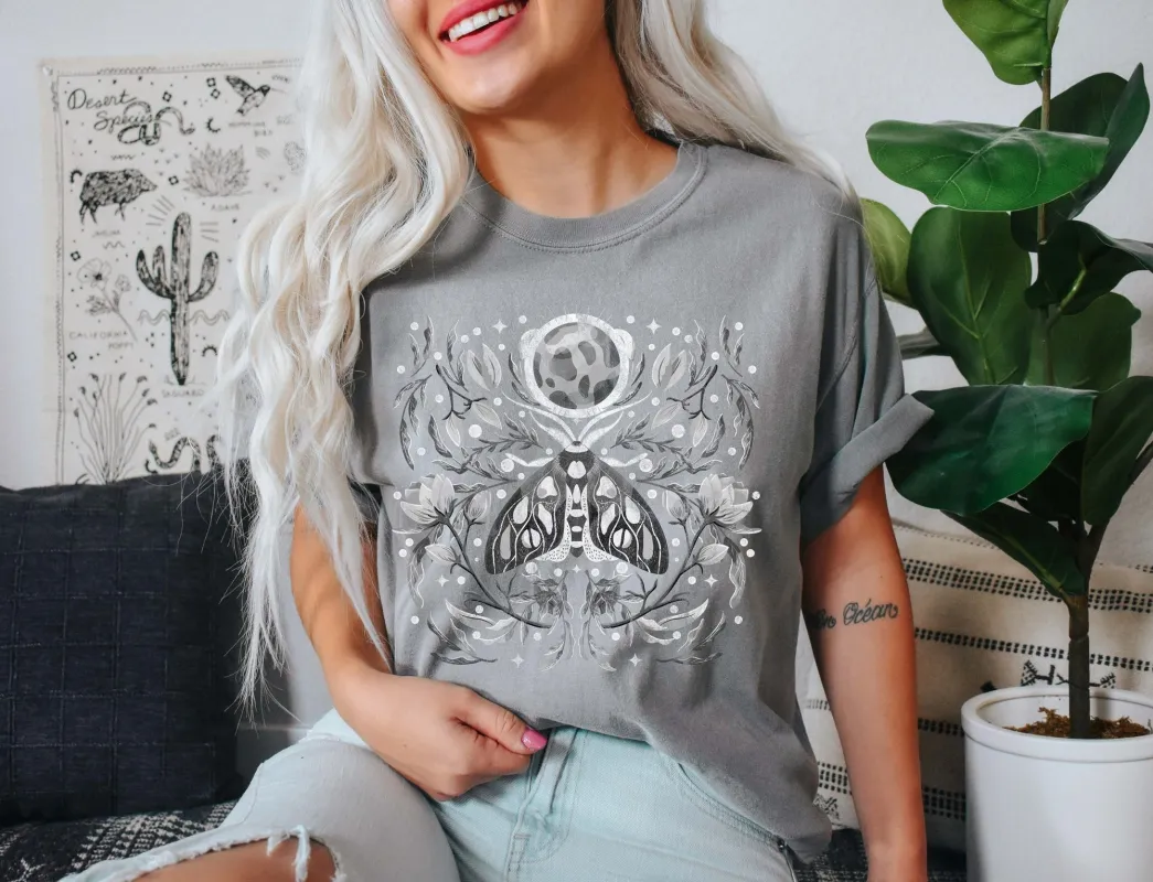 Moth Celestial Comfort Colors Tshirt made by Refinery Number One