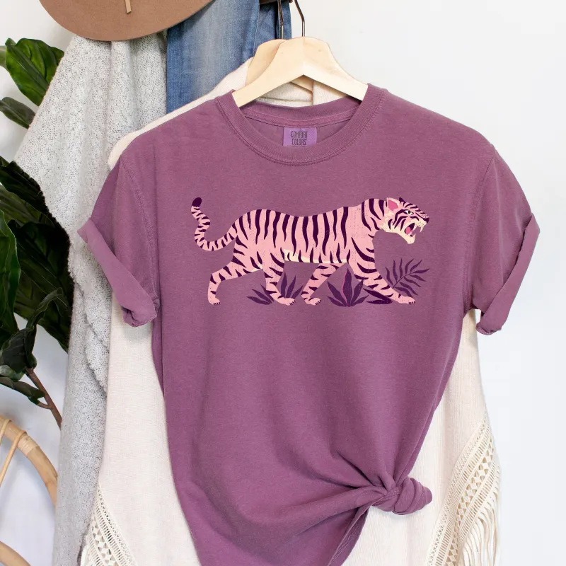 Tiger Wild Animal Lover Chic Comfort Colors Tshirt sold by Refinery Number One