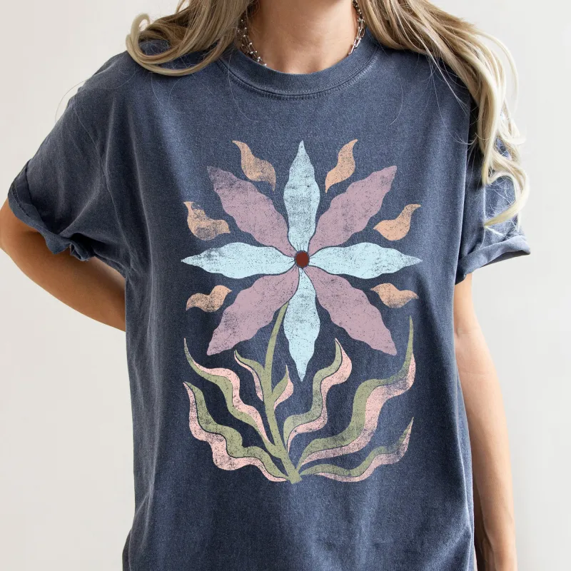 Boho Folk Art Floral Vintage Comfort Colors Tshirt sold by Refinery Number One