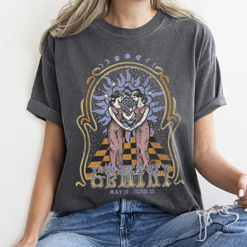 Gemini Zodiac Comfort Colors Tees, Horoscope, Astrology sold by Refinery Number One