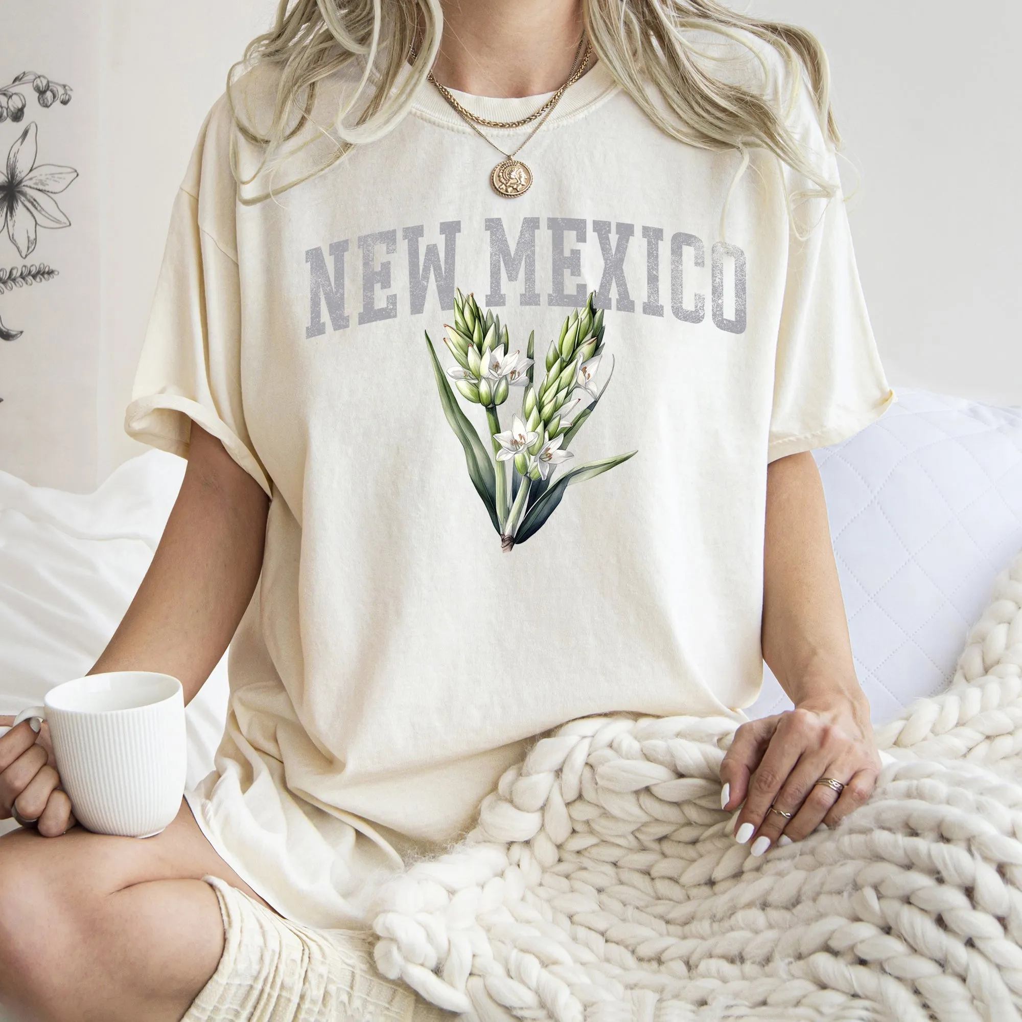 New Mexico State Flower Comfort Colors Tshirt sold by Refinery Number One product image thumbnail 2