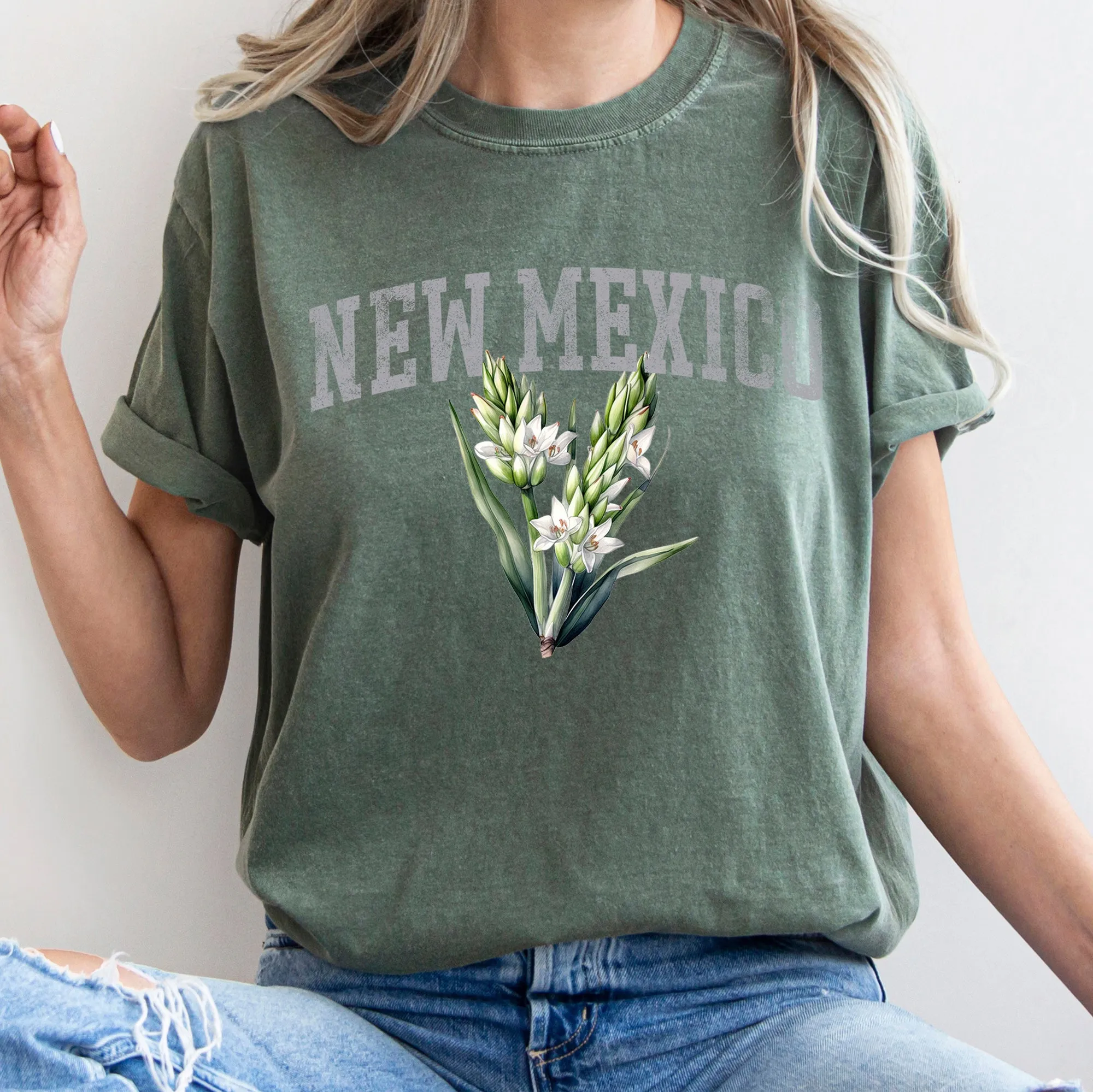 New Mexico State Flower Comfort Colors Tshirt sold by Refinery Number One product image thumbnail 5