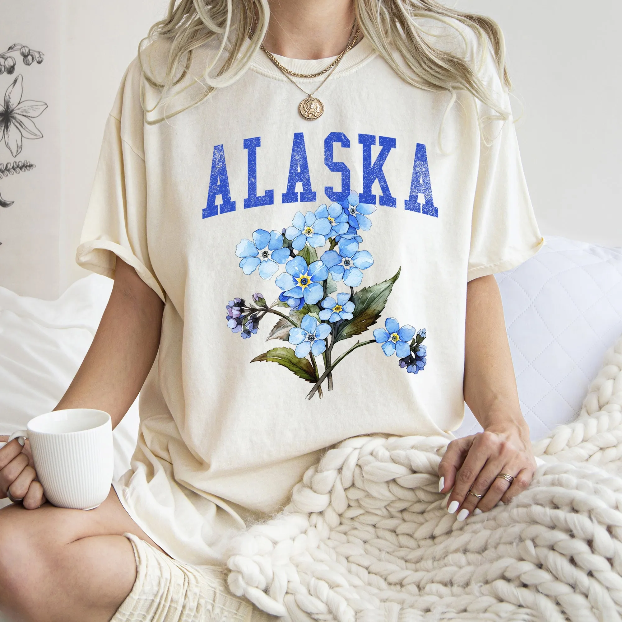 Alaska State Flower Comfort Colors Tshirt sold by Refinery Number One