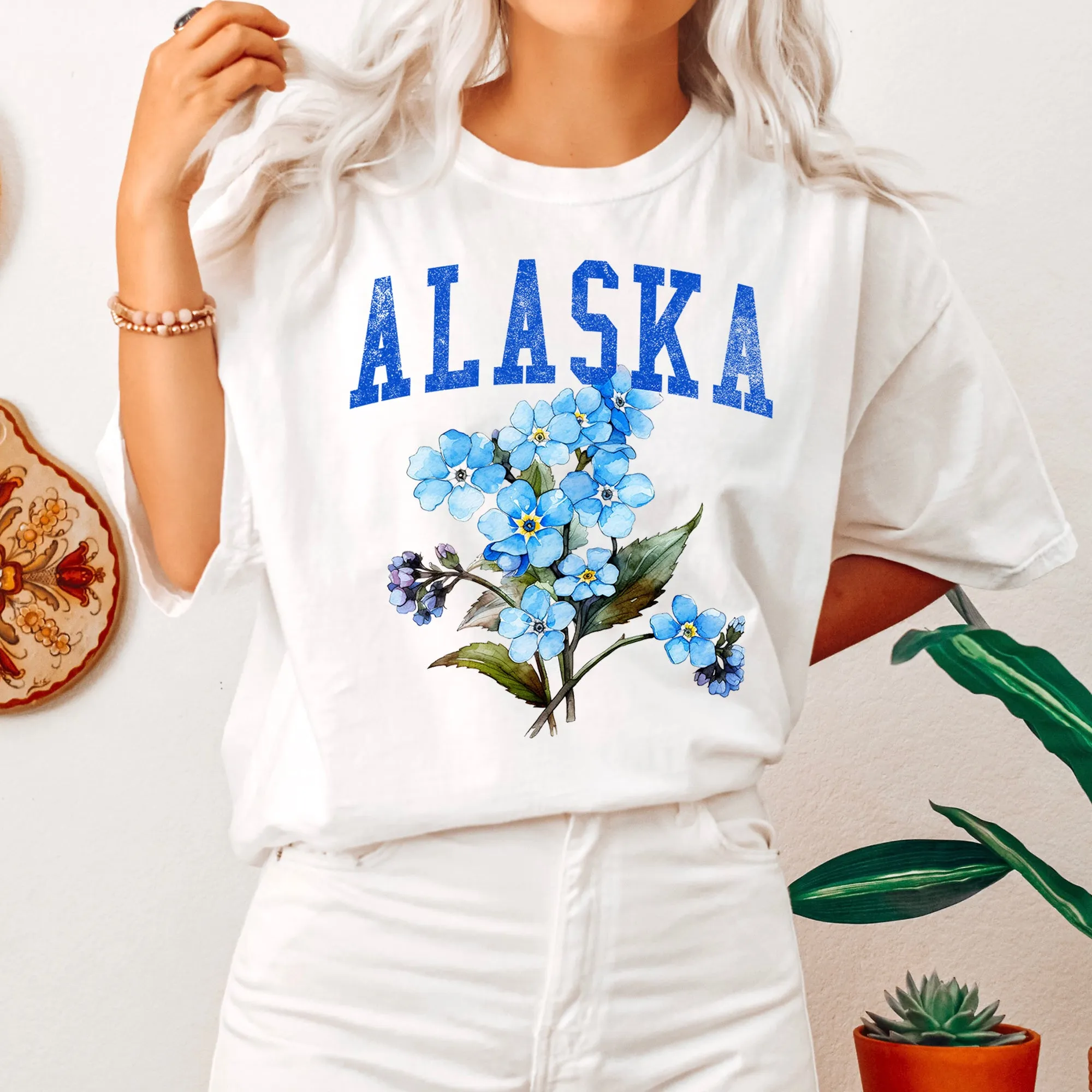 Alaska State Flower Comfort Colors Tshirt sold by Refinery Number One product image thumbnail 4