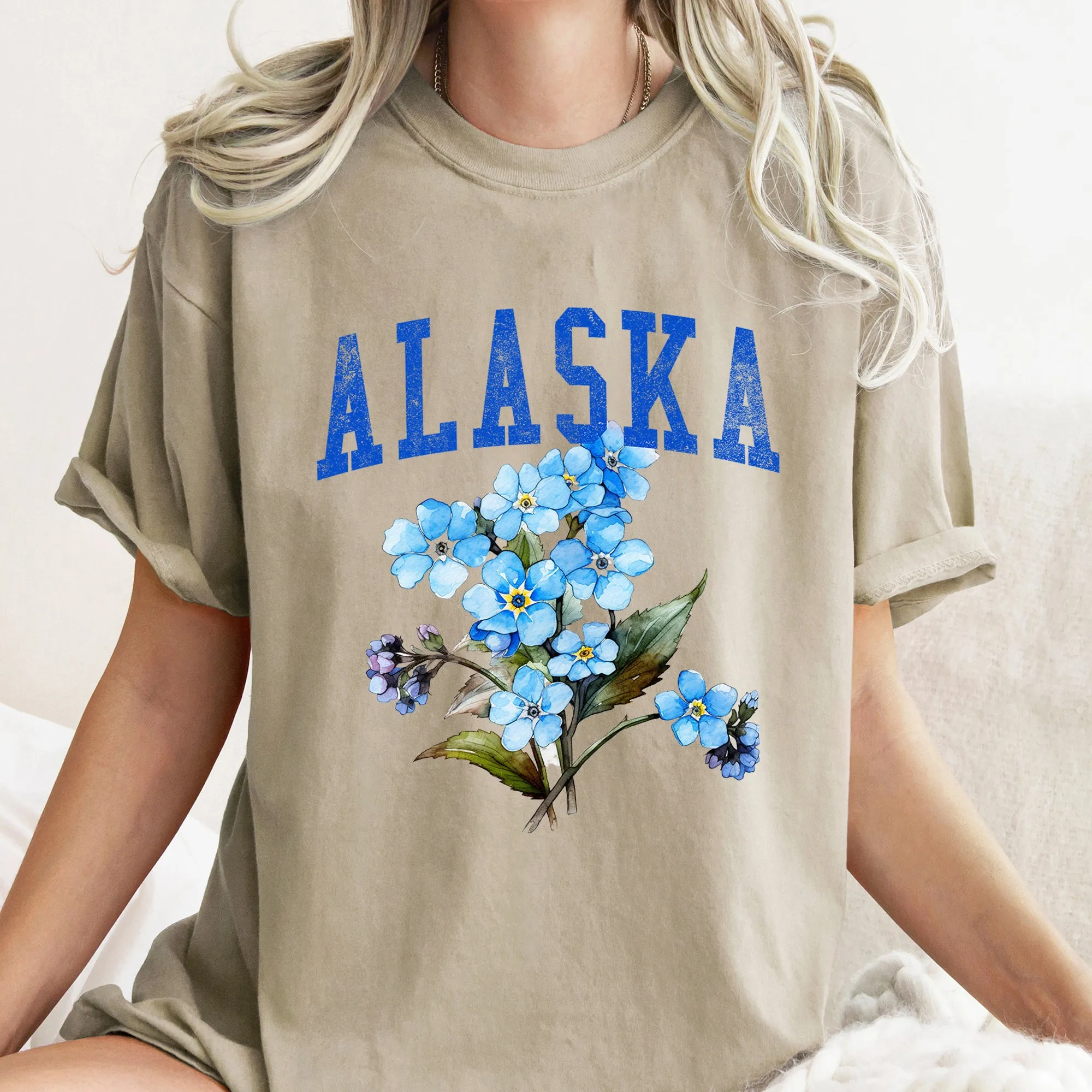 Alaska State Flower Comfort Colors Tshirt sold by Refinery Number One product image thumbnail 2