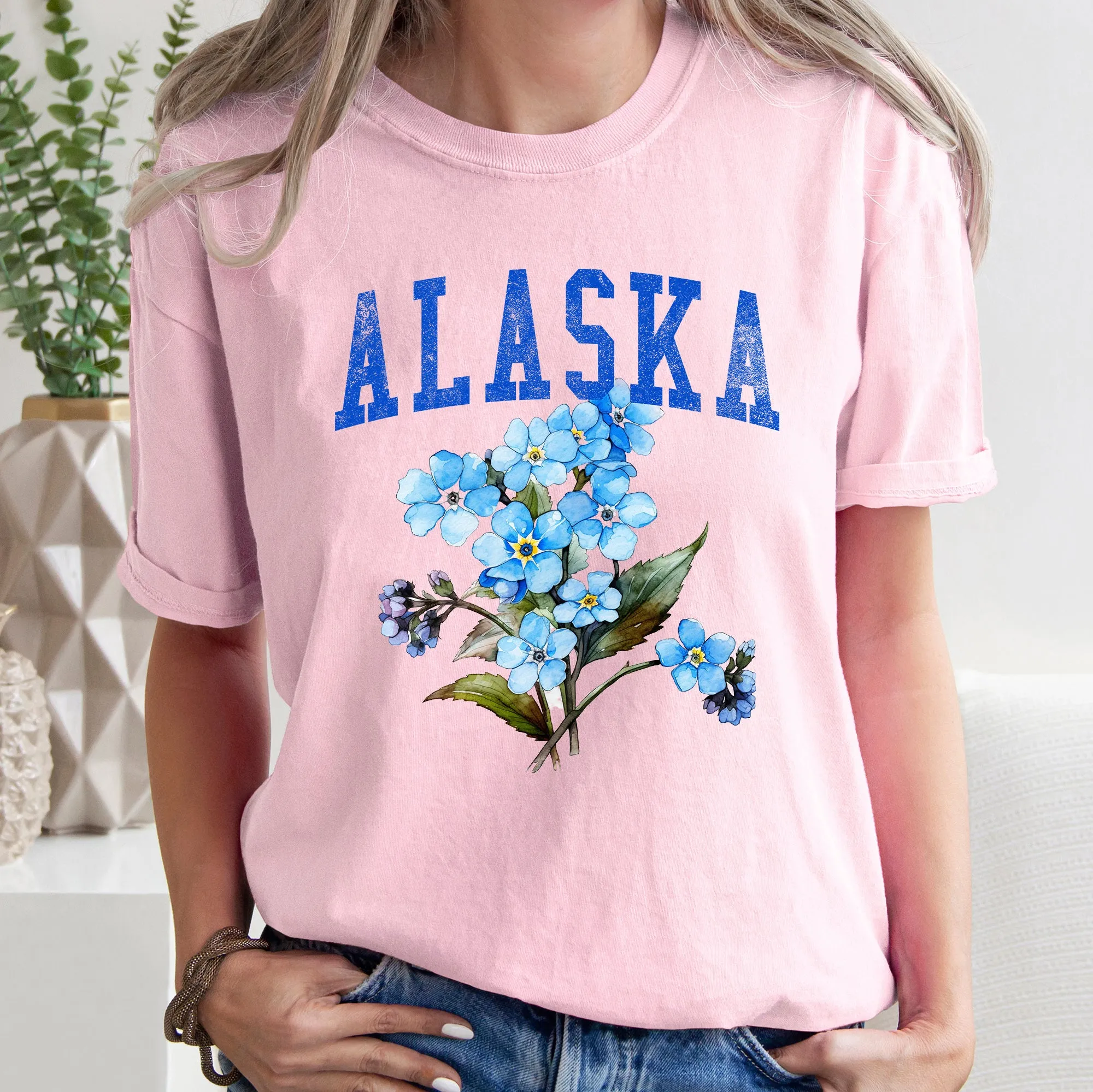 Alaska State Flower Comfort Colors Tshirt sold by Refinery Number One product image thumbnail 5
