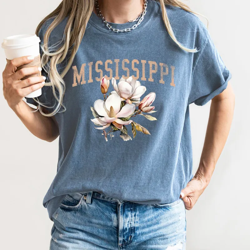 Mississippi State Flower Comfort Colors Tshirt sold by Refinery Number One
