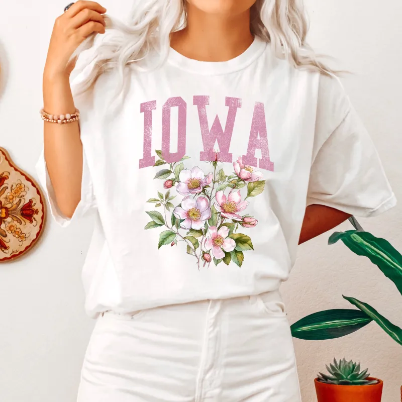 Iowa State Flower Comfort Colors Tshirt sold by Refinery Number One