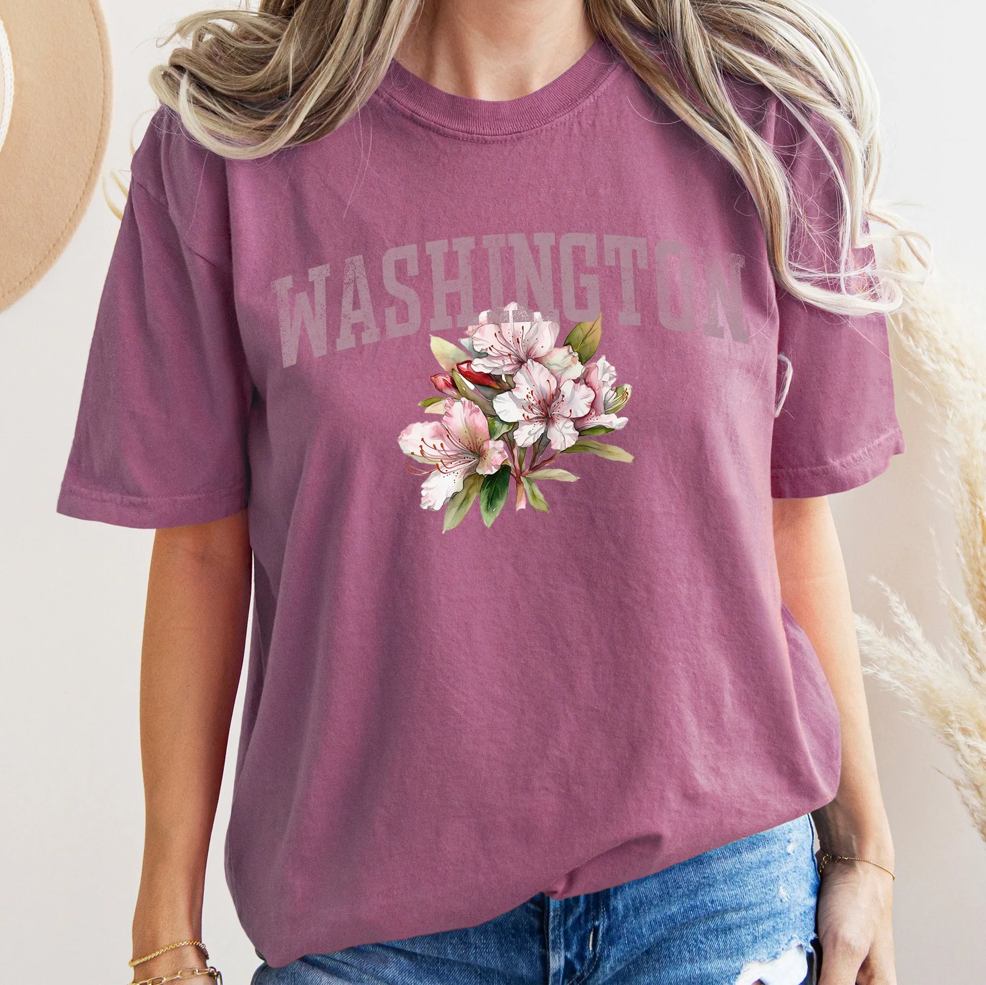 Washington State Flower Comfort Colors Tshirt sold by Refinery Number One product image thumbnail 4