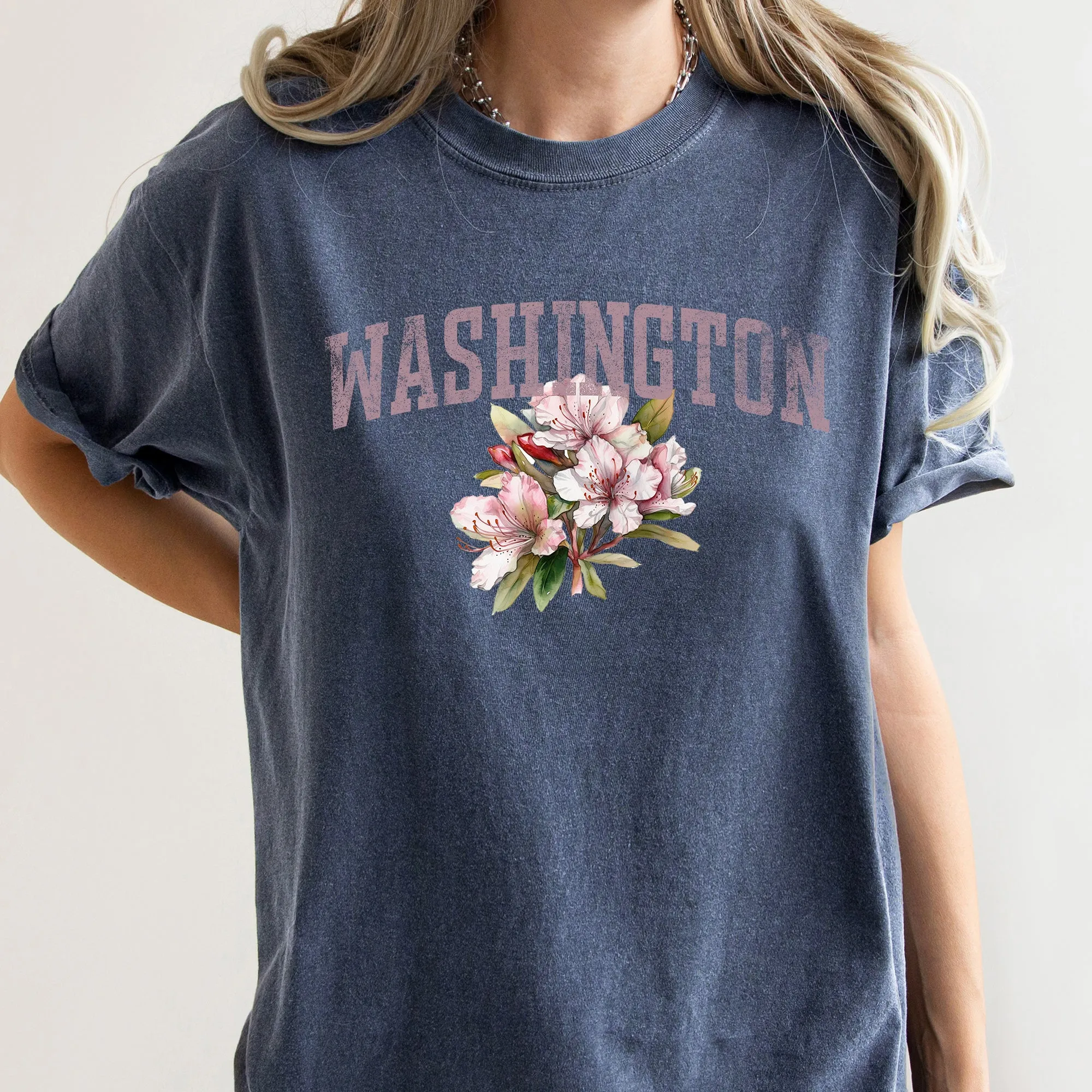 Washington State Flower Comfort Colors Tshirt sold by Refinery Number One product image thumbnail 3