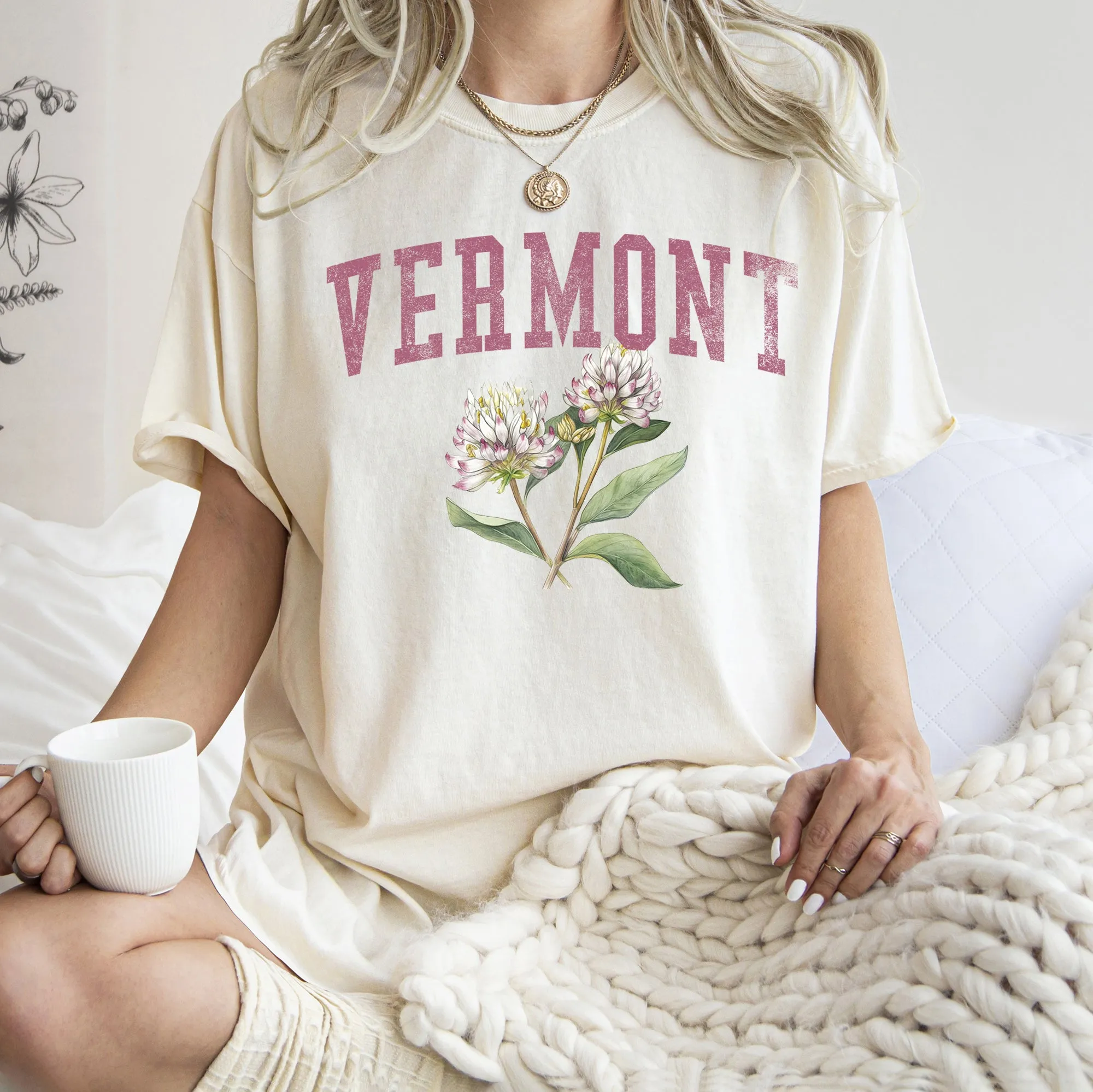 Vermont State Flower Comfort Colors Tshirt sold by Refinery Number One