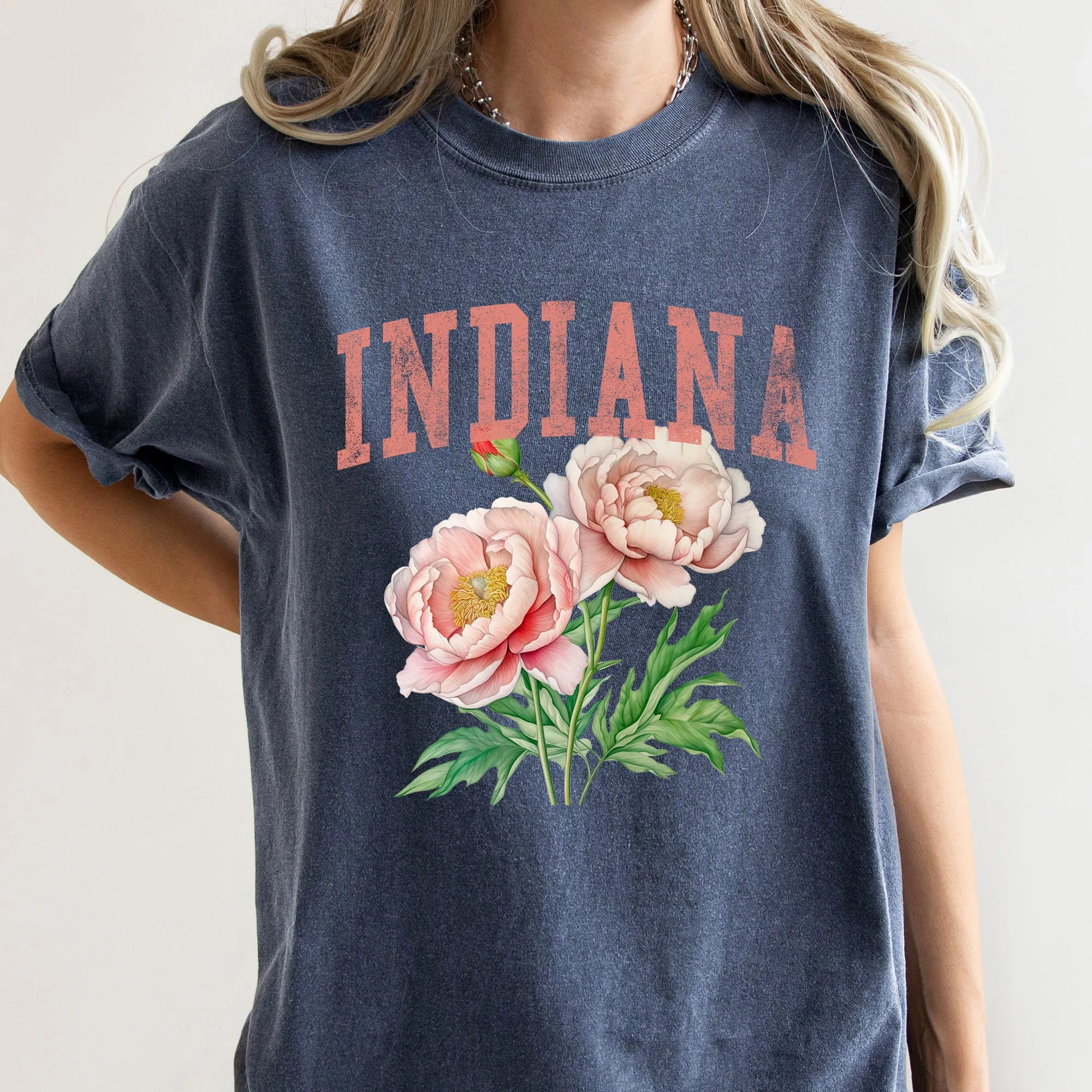 Indiana State Flower Comfort Colors Tshirt sold by Refinery Number One product image thumbnail 4