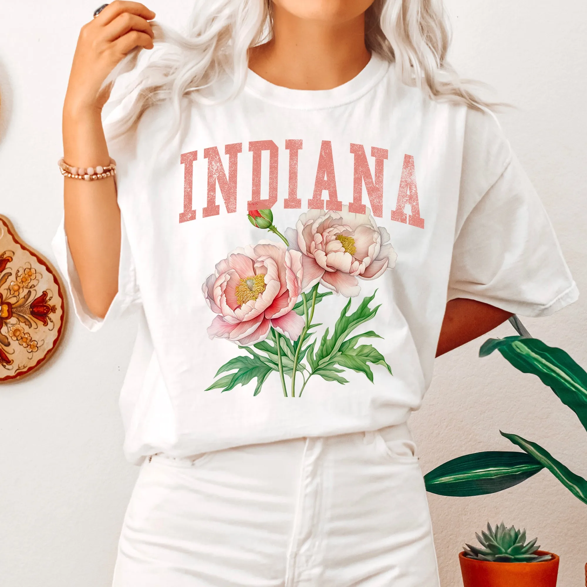 Indiana State Flower Comfort Colors Tshirt sold by Refinery Number One product image thumbnail 3