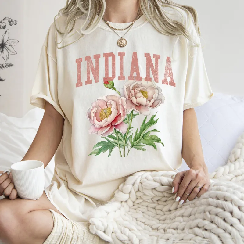 Indiana State Flower Comfort Colors Tshirt sold by Refinery Number One