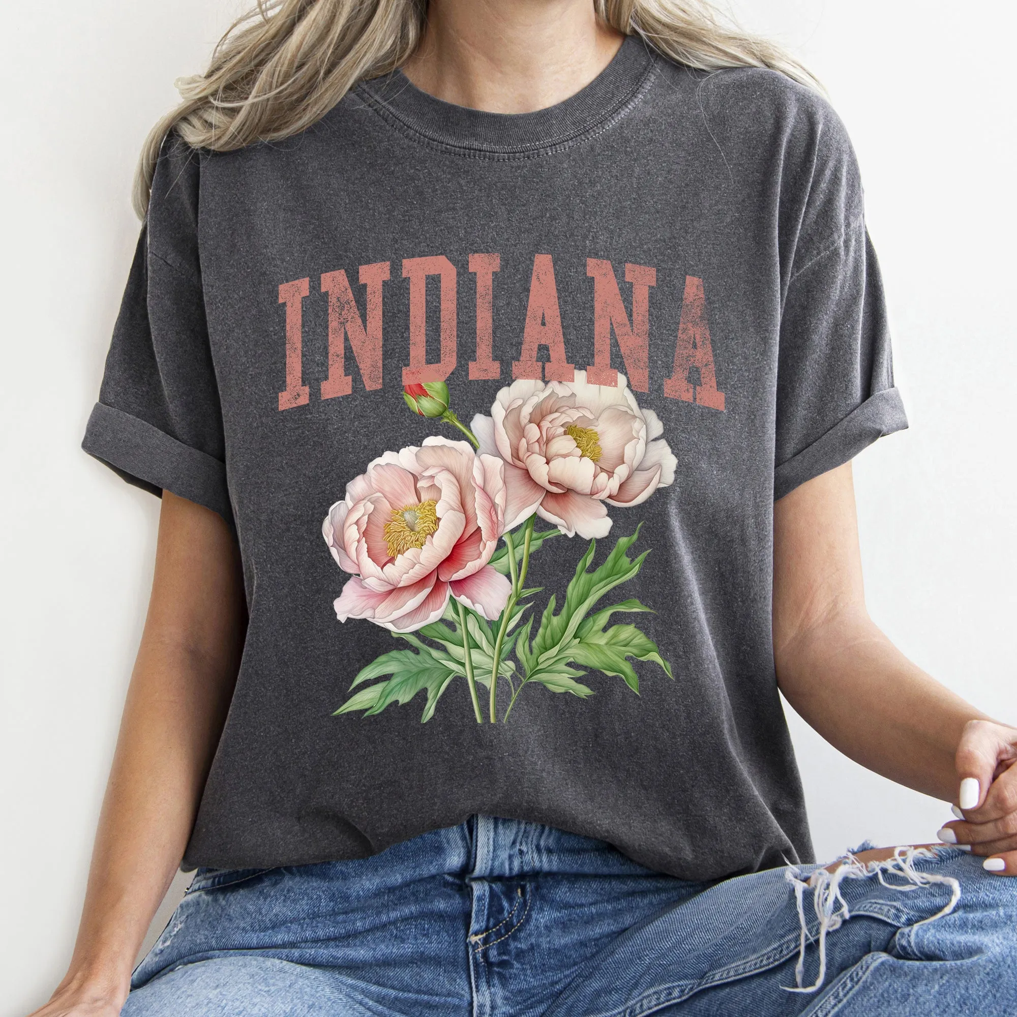 Indiana State Flower Comfort Colors Tshirt sold by Refinery Number One product image thumbnail 2