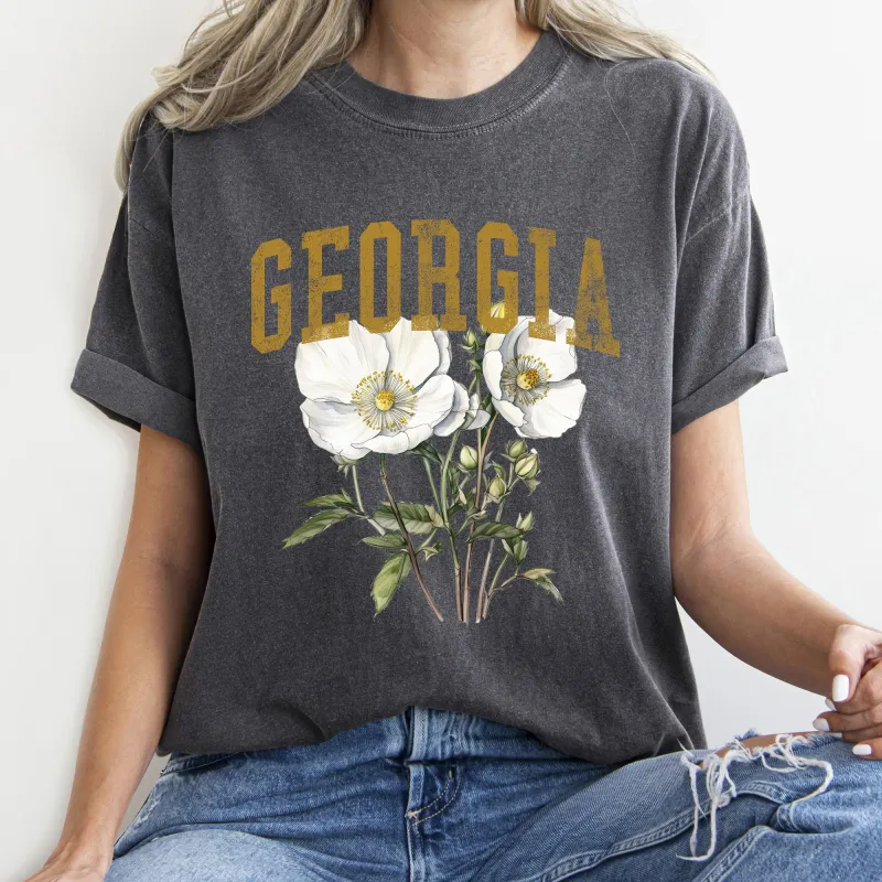 Georgia State Flower Comfort Colors Tshirt sold by Refinery Number One