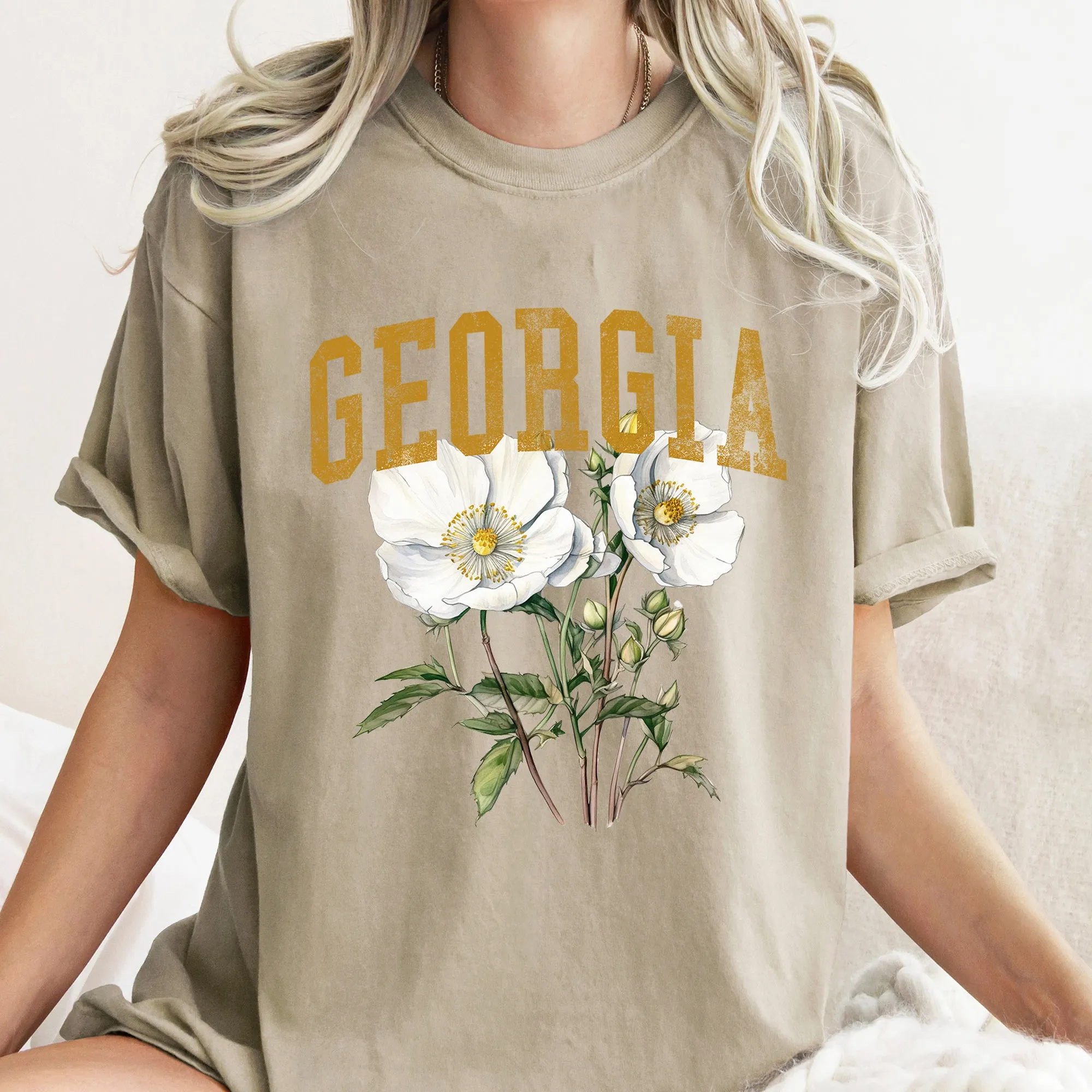 Georgia State Flower Comfort Colors Tshirt sold by Refinery Number One product image thumbnail 3