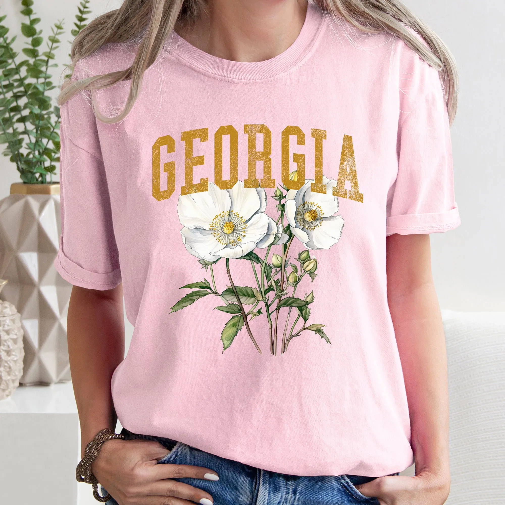Georgia State Flower Comfort Colors Tshirt sold by Refinery Number One product image thumbnail 5