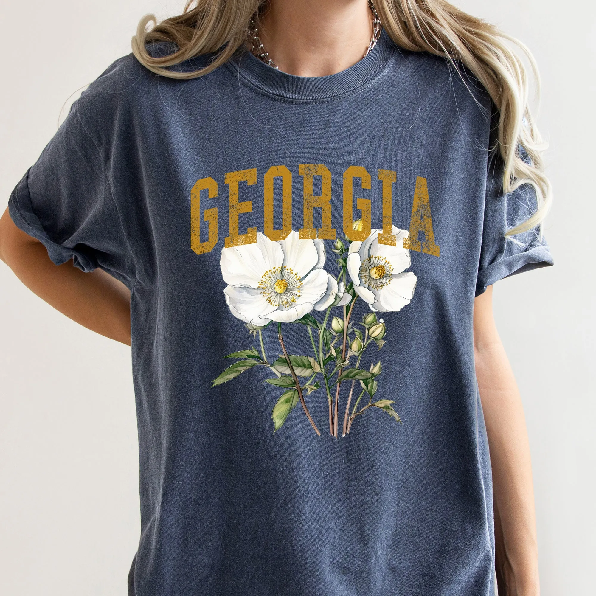 Georgia State Flower Comfort Colors Tshirt sold by Refinery Number One product image thumbnail 4